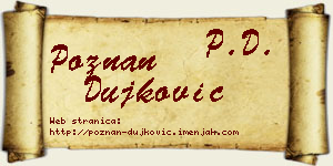 Poznan Dujković vizit kartica